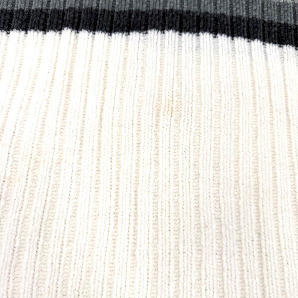 RAIDER INFAMOUS BRAND JEANS MEN'S RIBBED KNIT CHENILLE GRAY STRIPED SWEATER - L - Picture 5 of 5